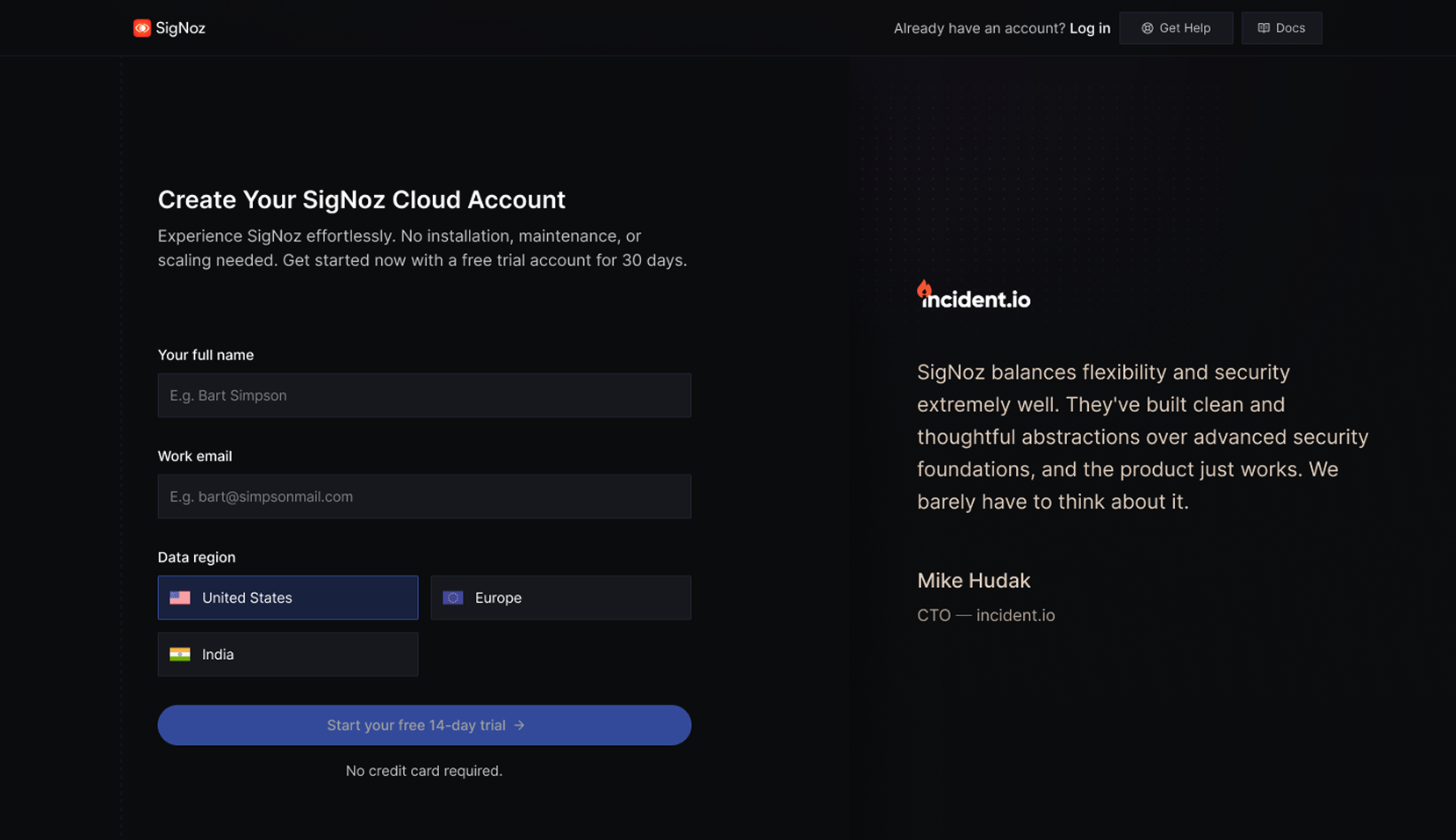 SigNoz PLG Self-Serve